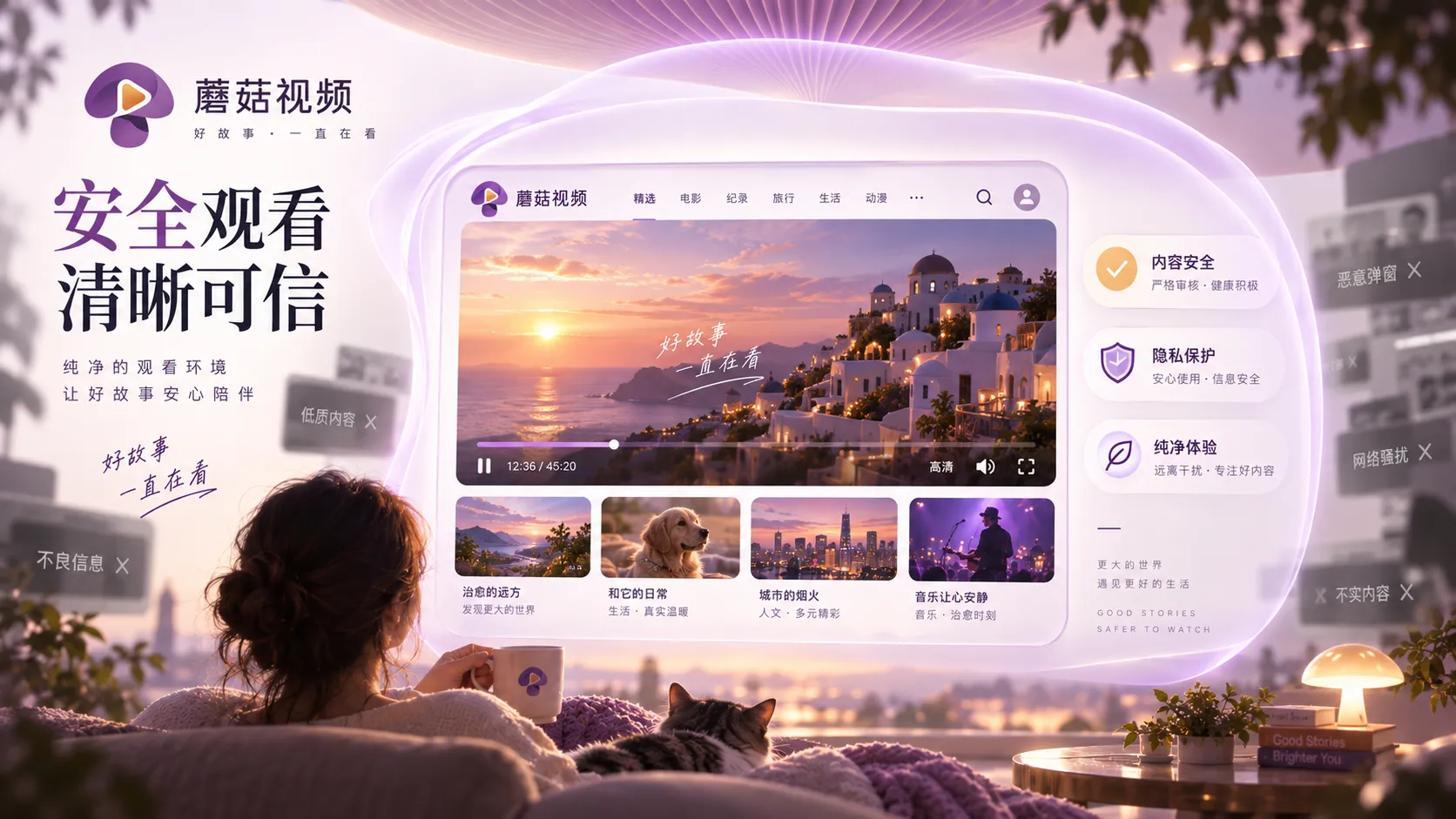 网络安全与可信播放环境主题画面